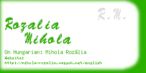 rozalia mihola business card