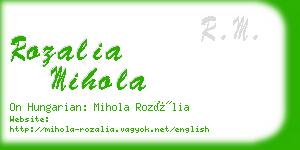 rozalia mihola business card